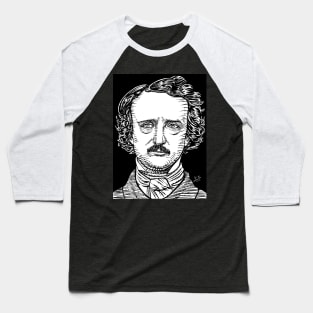 EDGAR ALLAN POE ink portrait Baseball T-Shirt